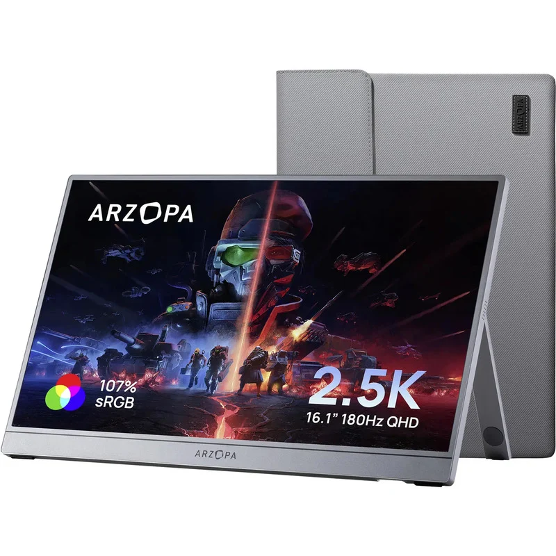 B-Ware Arzopa Portabler Monitor Bildschirm 16,1 Zoll QHD 2560x1440 HDMI USB-C schwarz